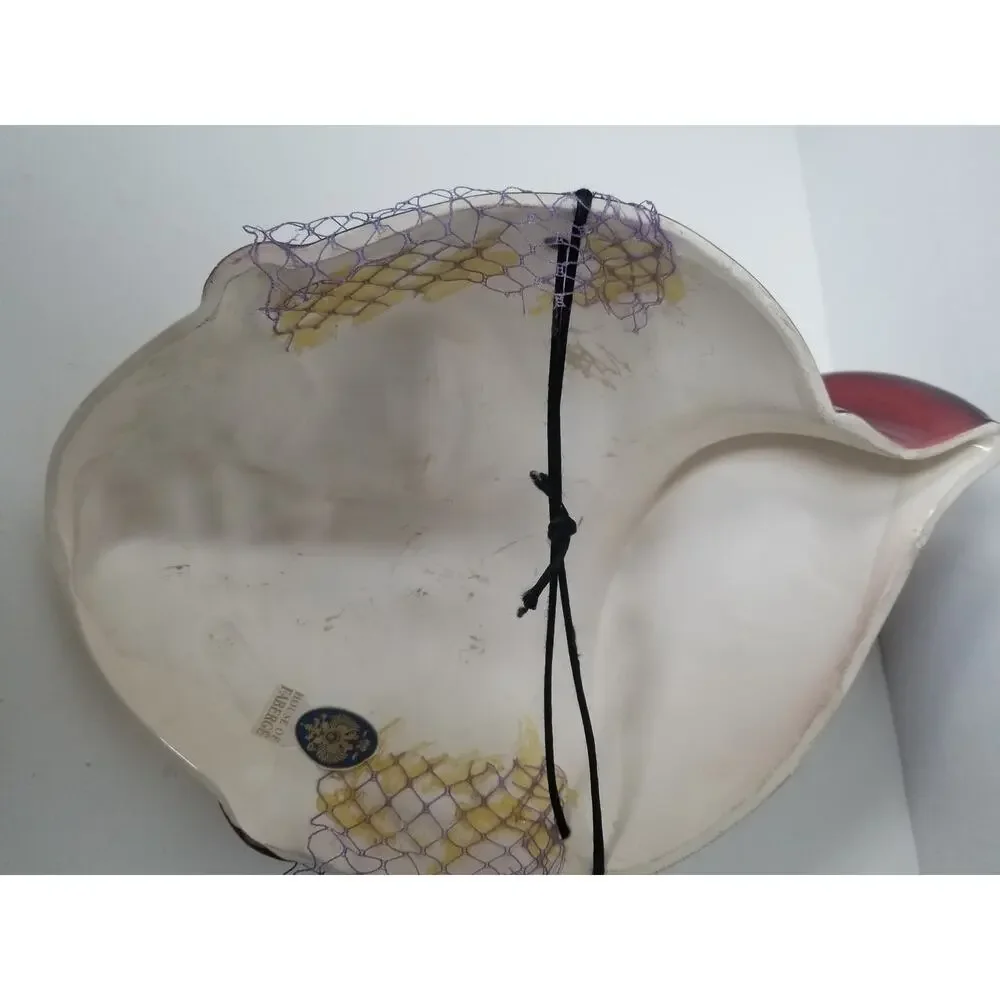Vintage Woman’s Face Ceramic Wall Mask Clay Art Of San Francisco Net Veil 9.5”in